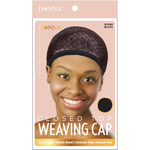 DONNA Weaving CAPS Closed Top Weaving Cap Wig Head Wig Caps for Women Hair Bonnet for Sleeping Hair Net, 1PC Black COLOR