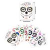 Halloween Temporary Face Tattoos (8Pack), Konsait Day of the Dead Sugar Skull Floral Black Skeleton Web Red Roses Full Face Mask Tattoo for Women Men Adult Kids Boys Halloween Party Favor Supplies