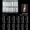 C12rtive 120Pcs Matte Dual Nail Forms,Square C-Curved Extension Polygel Nail Forms Full Cover Nail Molds 12 Sizes for Solid Nail Gel Glue Nail Art Design Salon&DIY
