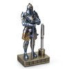Amoysanli Knight Pen Stand Decoration Resin Pen Holder Art Craft Paperweight for Desktop Organizer Festival Gifts for Boyfriend Husband Dad Son(Blue)