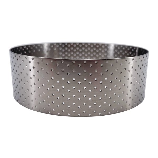 de Buyer Perforated Round Tart Ring - 4” Diameter, 1.4” Height - Perfect for Baking Beautifully Crisp Tarts - Easy to Use & Clean - Made in France