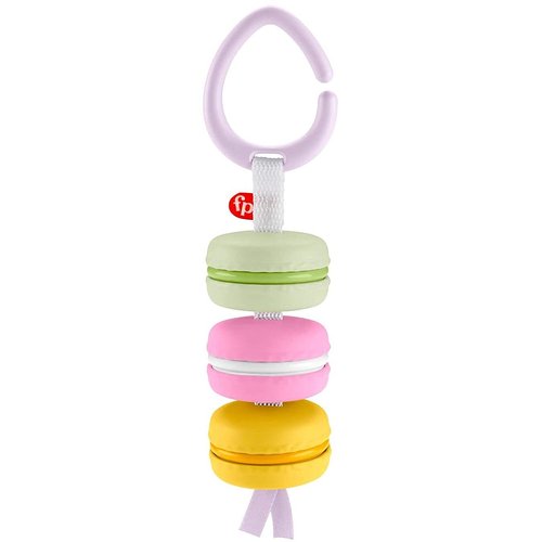 Fisher-Price Baby Toy My First Macaron Pretend Food Rattle Activity for Sensory Developmental Play Newborns Ages 0+ Months