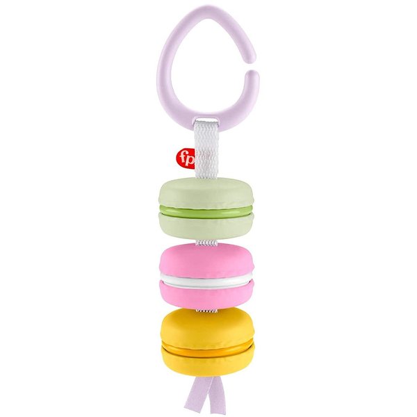 Fisher-Price Baby Toy My First Macaron Pretend Food Rattle Activity for Sensory Developmental Play Newborns Ages 0+ Months