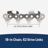 Husqvarna X-Cut S93G 18 Inch Chainsaw Chain, .3/8" Pitch, .050" Gauge, 62 Drive Links, 350i Chainsaw Chain Replacement
