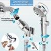 Hydro Jet Shower Head Upgrade High Pressure Turbocharged Shower Head Handheld Turbo Fan Shower Kit with Replacement Hose/Bracket/Cotton Filters and Bath Loofah, 3 Water Panels for Different Experience