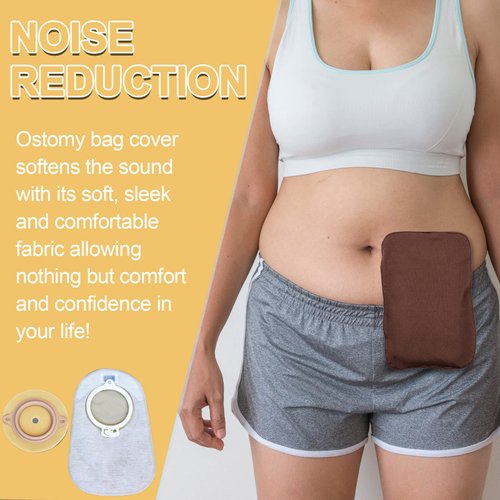 Sosation 8pcs Colostomy Bag Cover Stretchy Lightweight Colostomy Covers Women Ostomy Pouch Covers Ostomy Protective Bag Cover (Black, White, Beige, Brown)