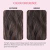 HOOJIH Invisible Wire Hair Extensions 2 Ways Adjustable Headband Size Curly Wavy Invisible Short Wire Hairpiece 12 Inch 90 Gram for Women -Dark Brown
