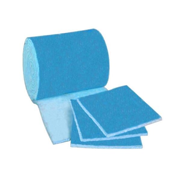 DEFLECTAIR 10 Feet of Blue and White Air Filter Media Roll , MERV6 Polyester Media - 25" Wide