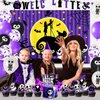 Nightmare Christmas Baby Shower Decorations, Welcome Little Night Before Halloween Birthday Party Decorations Includes Banner, Backdrop, Balloons,Cake Topper and Cupcake Toppers