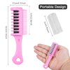 New Hair Chalk Comb for Girls Kids with light hair, Washable Temporary Hair Color Dye for Kids Age 5 6 7 8 9 10+ Birthday Gift Cosplay DIY, Halloween (Blue, Pink, Purple, Green, Red, Black)