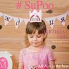 SuPoo Sequin 2nd Birthday Hat Headband 2nd Birthday Decorations for Girl Rainbow Birthday Crown for Girls Princess Tiara Elastic Hairbands 2 Year Old Happy Birthday Party Cap Decorations Accessories