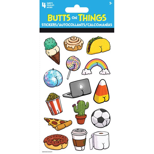 Butts on Things - Standard 4 Sheet Stickers Standard Stickers - 4 Sheet