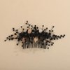 Teyglen Gold Leaf Headpiecec Bridal Black Crystal Hair Comb Black Rhinestone Wedding Hair Comb Festival Hair Accessories for Women Halloween Party Prom