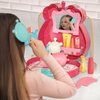 LILYBUDS Pretend Play Toys for Kids, Girls Vanity Set with Mirror, Pretend Play Toy Makeup Set with Bag, Beauty Salon Play Set with Accessories, Birthday for Girls Kids Toddlers