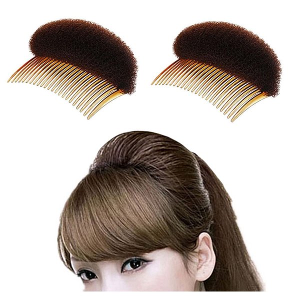 2Pcs Bump It Up Volume Hair Base Bump It Up Volume Inserts Hair Bump Up Comb Clip Styling Insert Bun Hair Pad Bun Maker Do Beehive Hair Styler Hair Accessories for DIY Hairstyle