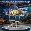 687 Pcs Mechanical Shark Building Block Set with LED Lights for Boys, Movable Ocean Shark Building Toy Set, Deep Sea Animal Building Block Toys Home Decor for Kids Boys 6-12