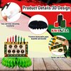 JULMELON 8PCS Kwanzaa Table Decorations Honeycomb Centerpiece, Kwanzaa Decor Traditional African Drum Candlestick Table Toppers Happy Kwanzaa Decorations for Office Home Party Favors Supplies
