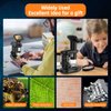 1000x Microscope-Handheld Digital Microscope for Children with 2" LCD Screen,Pocket Microscope for Kids with 8 Adjustable LED Lights,Coins Electronic Magnifier Camera,USB to PC,Including 32GB SD Card