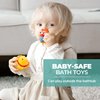 Mold Free Infant Bath Toys for 18 Months - No Hole Animal Bathtub Toys, Baby Bath Tub Toys No Mold (Wild)