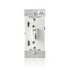 Leviton Toggle Slide Dimmer Switch for Dimmable LED, Halogen and Incandescent Bulbs, TSL06-1LW, White