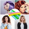 42 Pieces Spiral Curlers Wave Curls Kit, No Heat Hair Curlers Styling, 40 Pieces Hair Curler Rollers Curling Rods 2 Pieces Styling Hooks for Hair Supplies (11.8 Inch)