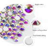 7200pcs Flatback Crystal Rhinestones Half Round Glue Fix Rhinestone for Crafts Nail Art（Crystal AB,SS6/1.9-2.1mm