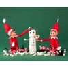 Toyland® Elves Behavin Badly - Set of 2-12 Inch Girl Elf & Boy Elf Soft Toys with Long Legs, Soft Body & Vinyl Head - Christmas Novelty Toys