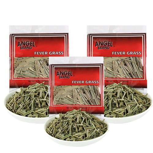 Angel Brand Organic Fever Grass Tea Jamaican 0.25 oz Pouch Pack of 3 - Sourced from Finest Organic Cultivators - Lemongrass Tea Offers Burst of Citrusy Freshness to Culinary & Herbal Infusions