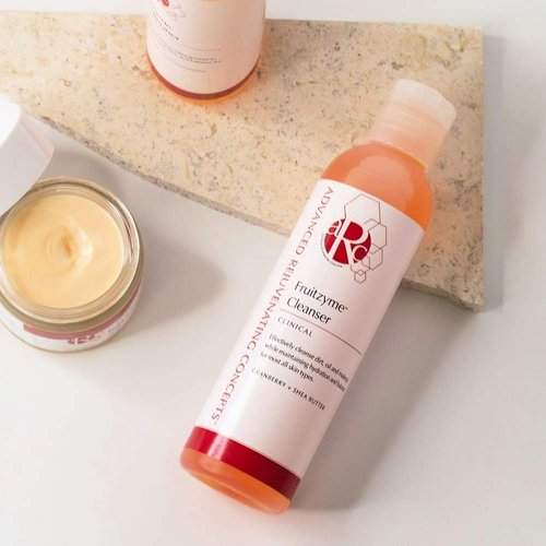 ADVANCED REJUVENATING CONCEPTS Clinical Fruitzyme Cleanser, for All Skin Types, Texture Smoothing Face Wash, 6.9 Ounce