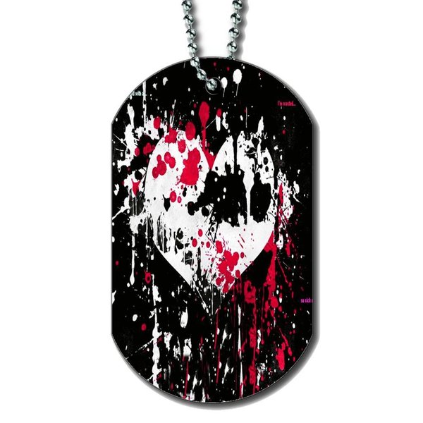 Emo Heart - Dog Tag Necklace