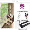 3 Pack Sugar Glider Harness and Leash Set - Adjustable Traction Rope Strap Anti-Biting Chain Rope, Small Animal Training Walking Vest Leash for Sugar Glider Squirrel Hamster Rat Birds Reptile (Purple)