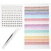 900pcs Acrylic Face Rhinestone Gems Stickers + 165pcs Lip Gem Stickers, Self Adhesive Jewels Diamonds Rave Stickers with Tweezers for Face Hair Eyes Nail Body Makeup DIY Craft Festival Decoration