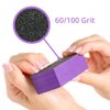 Karlash 10 Pcs Purple Black Nail Buffer Sanding Block Polisher Buffing File Nail Art Manicure Pedicure File 60/100 (Purple)