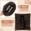 Leterly Messy Bun Hair Piece, Claw Clip Hair Bun Hairpieces Thick Updo Scrunchies Ponytail Hair Extensions Synthetic for Women Medium Brown