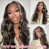 28 Inch Highlight Balayege 13x6 Lace Front Wig Human Hair Body Wave FB/27 Ombre Hd Lace Frontal Wig 180 Density Glueless Brazilian Lace Front Wigs Human Hair Bleached Knots Pre Plucked With Baby Hair