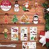 LINAYE Christmas Ornament Crafts for Kids Toddlers, 32 Set Christmas Make Your Own Ornament Craft Kit for Kids Christmas Goodie Bag Stuffers Game Activities for Kids Christmas Party Favor