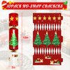10PACK Christmas Party Favor No-Snap Table Favors with Prize Joke Gifts for Adults Kids Party Supplies Dinner Decorations British English Holiday Games Christmas Tree Pattern