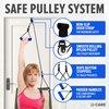 JJ CARE Over The Door Shoulder Pulley for Physical Therapy, 90 Inches Adjustable Exercise Pulleys for Shoulder Rehab – Rotator Cuff Exercise Equipment with Padded Handles, Door Hanger & Carry Bag