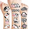 Cow Temporary Tattoos for Kids Birthday Party Decorations Supplies Party Favors Supper Cute 82PCS Cow Tattoo Sticker Style Milk Animal Farm Gift Ideals for Boys Girls Schools Prizes Themed