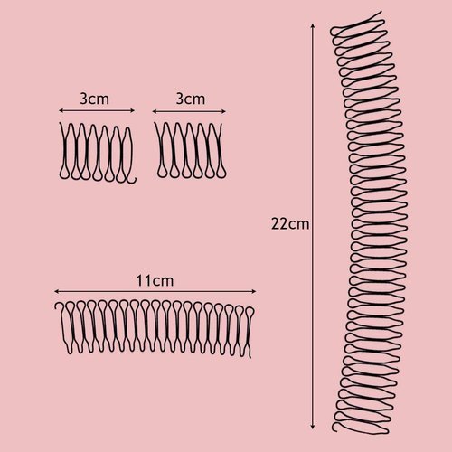 U Shaped Hair Pins,Finishing Fixer Comb Pins Material All weather Retention Perfect Design Different Hairstyles for Women (black)