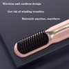 FA FIGHTART Cordless Hair Straightener Brush Women Electric Rechargeable Hot Comb Portable Trave 2024