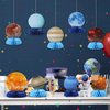 SUNBEAUTY 12 PCS Solar System Theme Honeycomb Centerpieces for Table Topper Outer Space Party Supplies Space Themed Party Decorations Space Birthday Decorations Galaxy Party Decorations