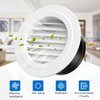 Hon&Guan 6'' Soffit Vent Exhaust Vent, 6 Inch Round Air Vent Dryer Vent Soffit with Built-in a Fly Screen for Bathroom Office Home(150mm）
