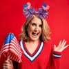 QDTK Fourth of July Headband Flag Heart Ribbon Patriotic Head Boppers Cute Design Energetic Hair Band Hair Accessories Holiday Party Headdress Hair Supplies for Women Girls