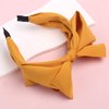 HIFANMM Bow Headband Big Bowknot Headbands for Women Girls, Knotted Hair Band, Wide Turban Hair Hoop Bows Hair Accessories 1 Pcs (Yellow)