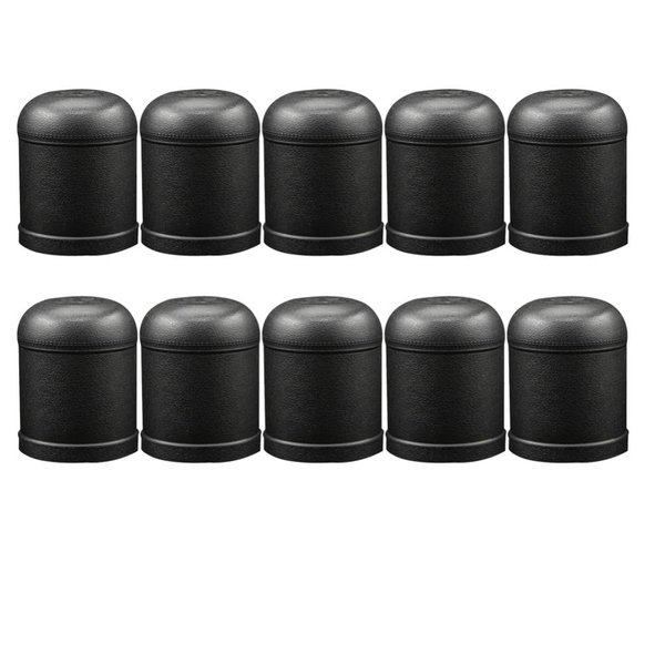 Toyvian 10PCS Rolling Dice Cup Professional Black Dice Cup Cylindrical Dice Box Club Bar Entertainment Game for Party Decor