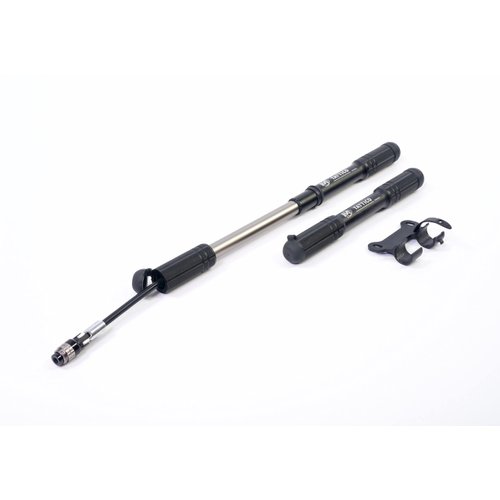 SILCA Tattico Mini Portable Pump for Bicycles with Integrated Hose, Chuck and Water Bottle Cage Mount