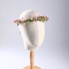KorViSHOW Pink Bohemian Flower Crown - Pink Babys Breath Flower Headband with Green Leaf Bohemian Floral Headpiece Hair Wreath for Women Wedding Halloween Christmas