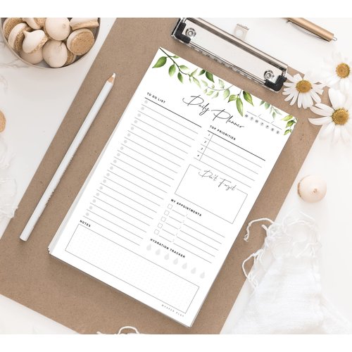 Daily Planner To Do List Notepad 52 Undated Tear-off Sheets | 6x9 Inch Desktop Daily Planning Notepad | Notebook for Daily Tasks, Checklist, Calendar, Schedule, To Do List, Appointments, Notes, Meals,