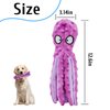 LuckyOpt Squeak Dog Toy, 12.5In Plush Octopus Dog Toy with Crinkle Paper and Squeaky Inside, No Stuffing Dog Toys for Indoor Dog (Purple)